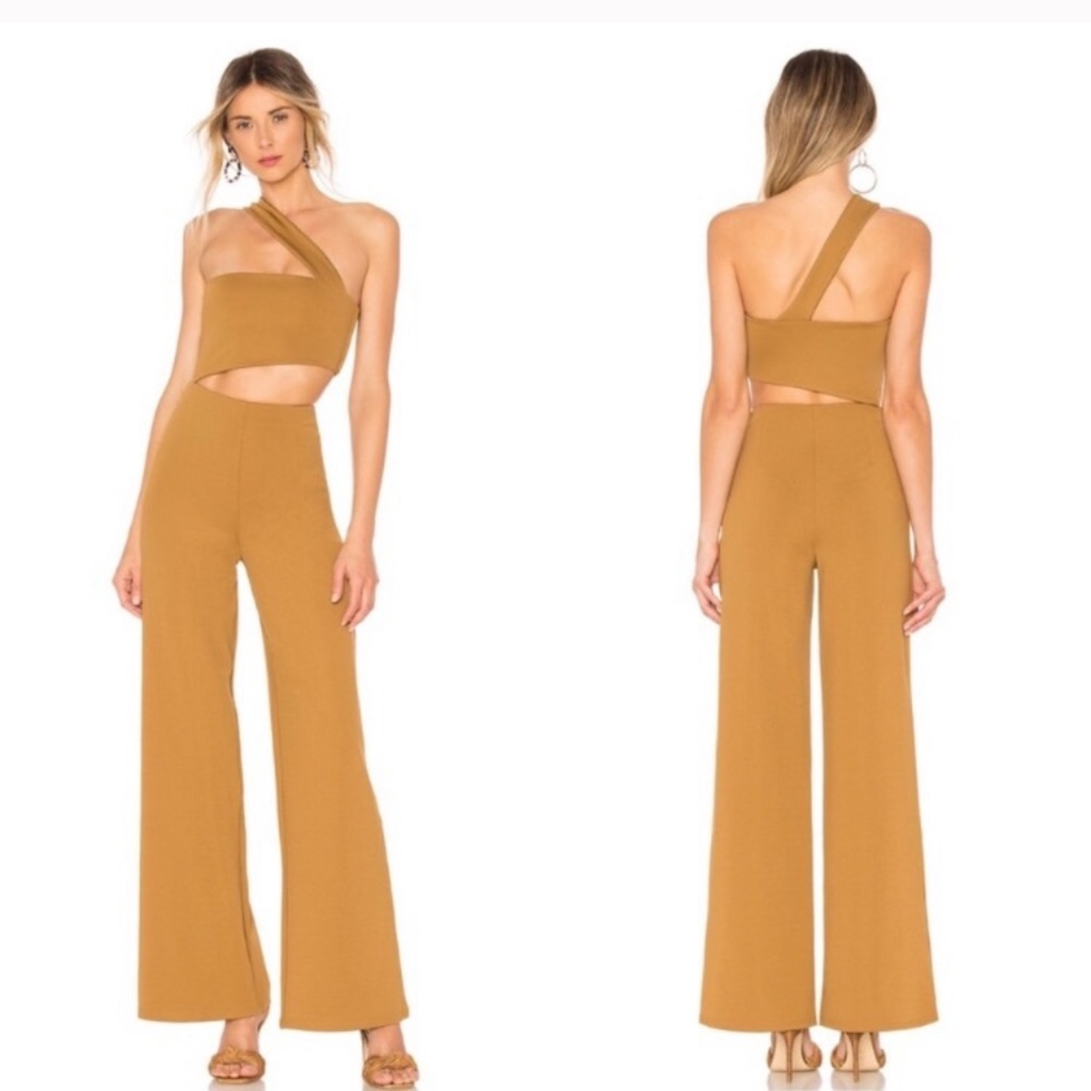 House of Harlow 1960 Fabien Jumpsuit In Toffee